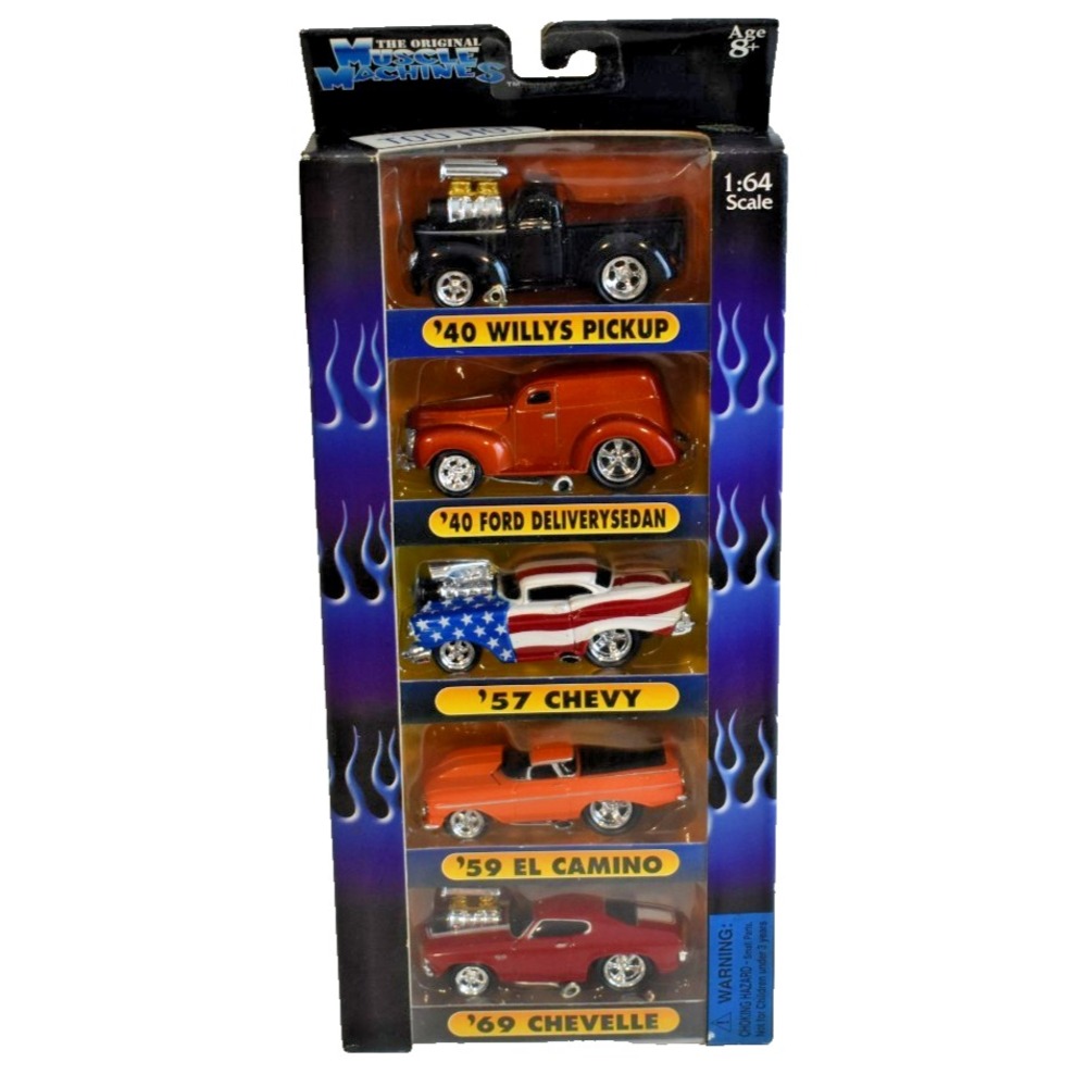 Muscle Machines Car 1:64 California Too Hot 5 Pack Box Set 2002 (4)